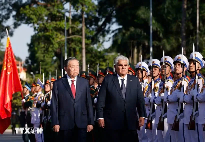 Tổng Bí thư, Chủ tịch nước Tô Lâm chủ trì Lễ đón Tổng thống Cộng hòa Panama thăm chính thức Việt Nam