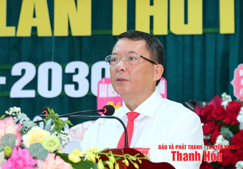 Phó Chủ tịch Thường trực HĐND tỉnh Lê Tiến Lam dự Đại hội đại biểu Đảng bộ xã Yên Thọ