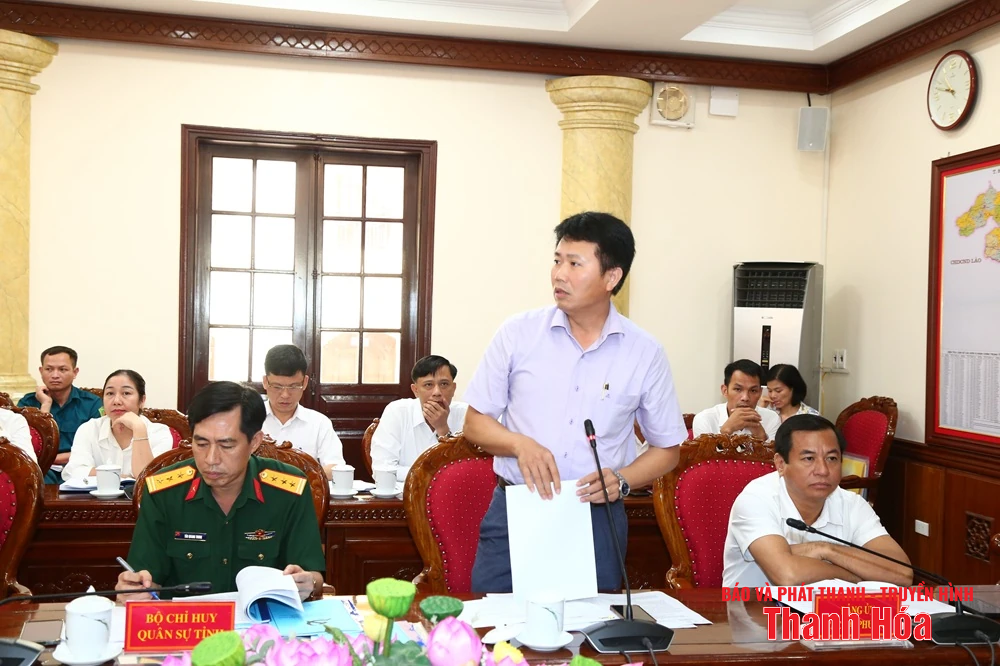 Phó Bí thư Thường trực Tỉnh ủy Lại Thế Nguyên chủ trì hội nghị cho ý kiến về công tác chuẩn bị Đại hội Đảng bộ 11 xã