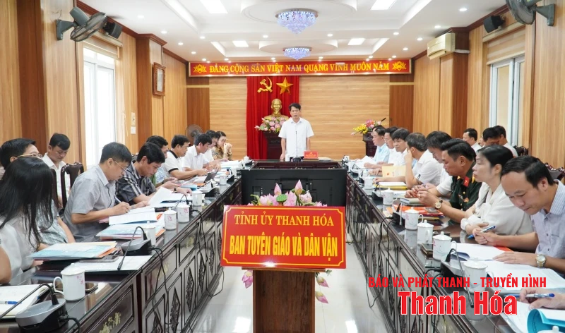 Trưởng Ban Tuyên giáo và Dân vận Tỉnh ủy chủ trì cho ý kiến về công tác chuẩn bị Đại hội Đảng bộ các xã mới