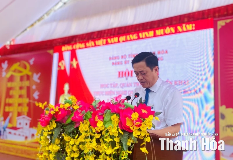 Xã Hồ Vương quán triệt, triển khai Nghị quyết Đại hội đại biểu Đảng bộ xã