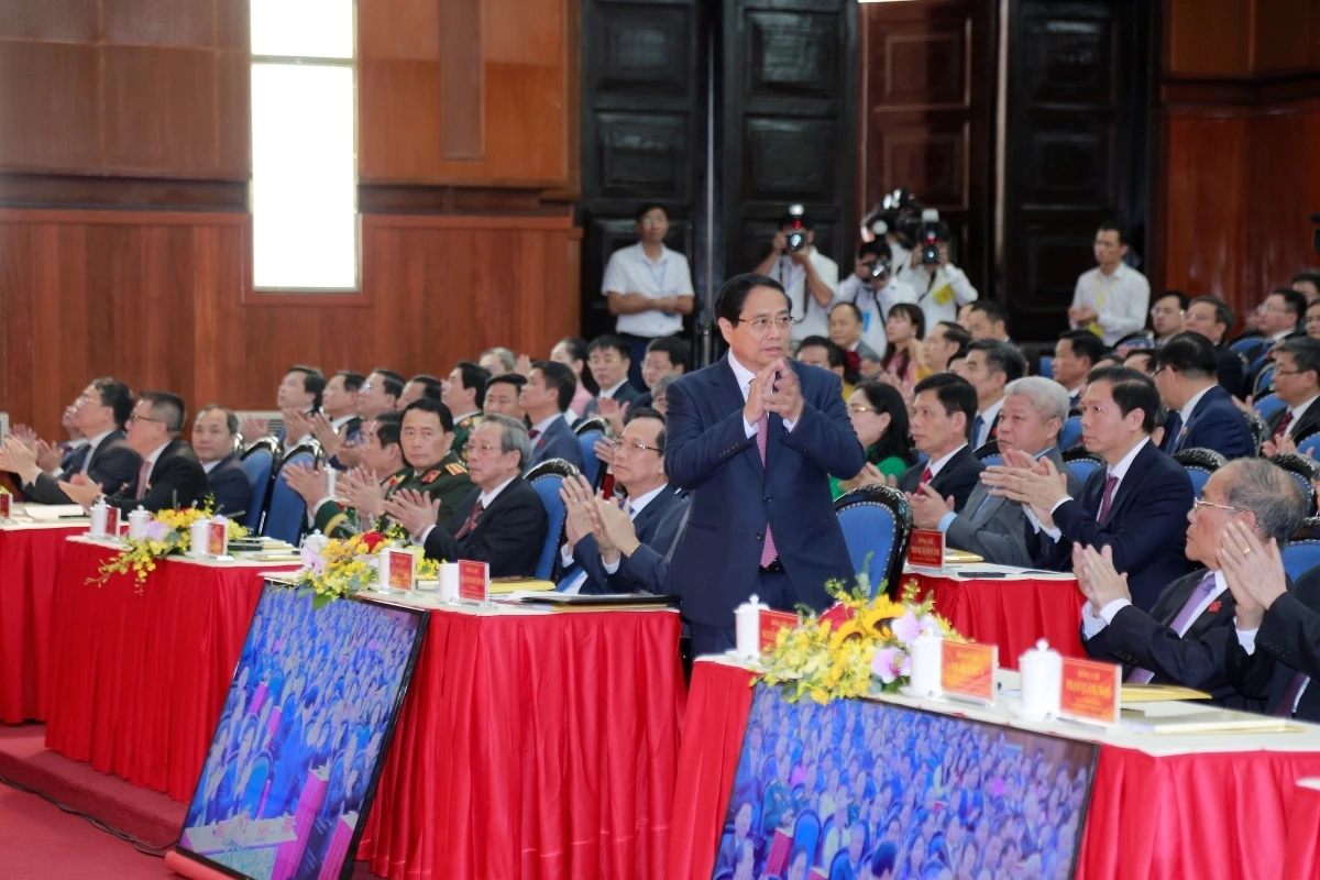 Thủ tướng Chính phủ Phạm Minh Chính dự Đại hội đại biểu Đảng bộ tỉnh Thanh Hóa lần thứ XX