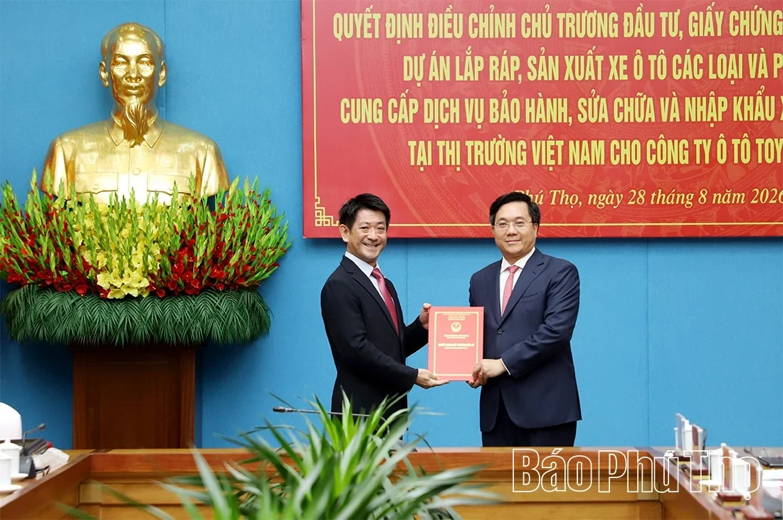 Phu Tho Adjusts Investment Policy for Toyota Vietnam: Raising Total Investment Capital to 373 Million USD