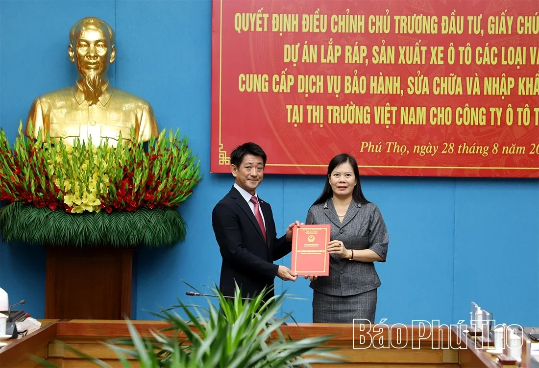 Phu Tho Adjusts Investment Policy for Toyota Vietnam: Raising Total Investment Capital to 373 Million USD