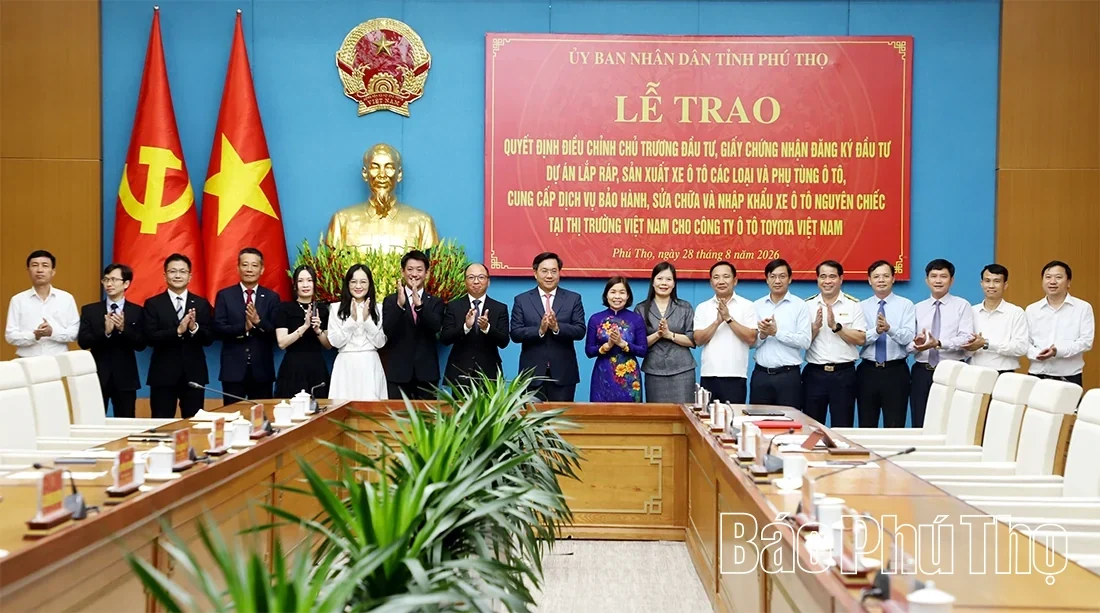 Phu Tho Adjusts Investment Policy for Toyota Vietnam: Raising Total Investment Capital to 373 Million USD