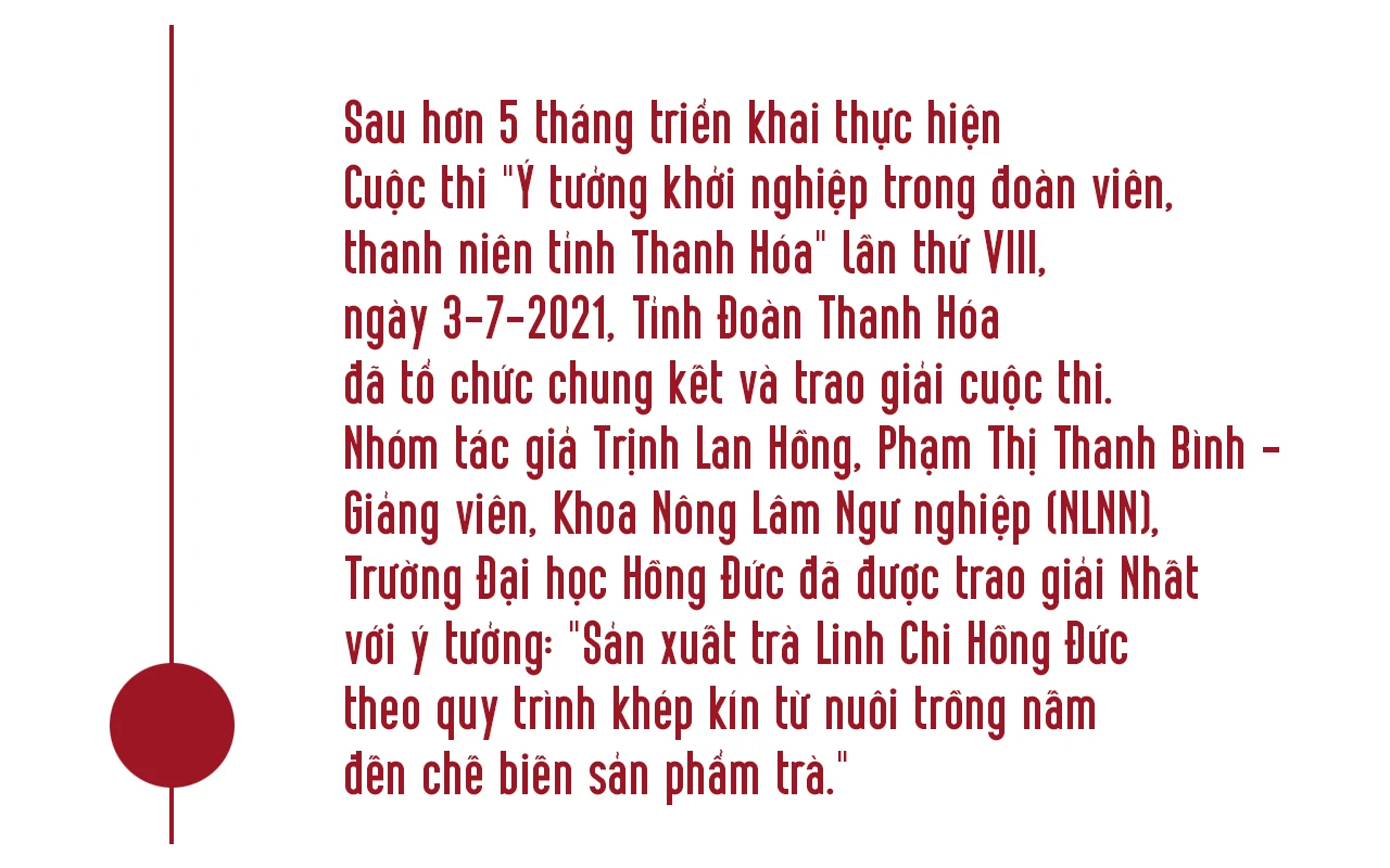 Từ nấm sạch đến trà linh chi túi lọc- Ý tưởng khởi nghiệp đầy sáng tạo