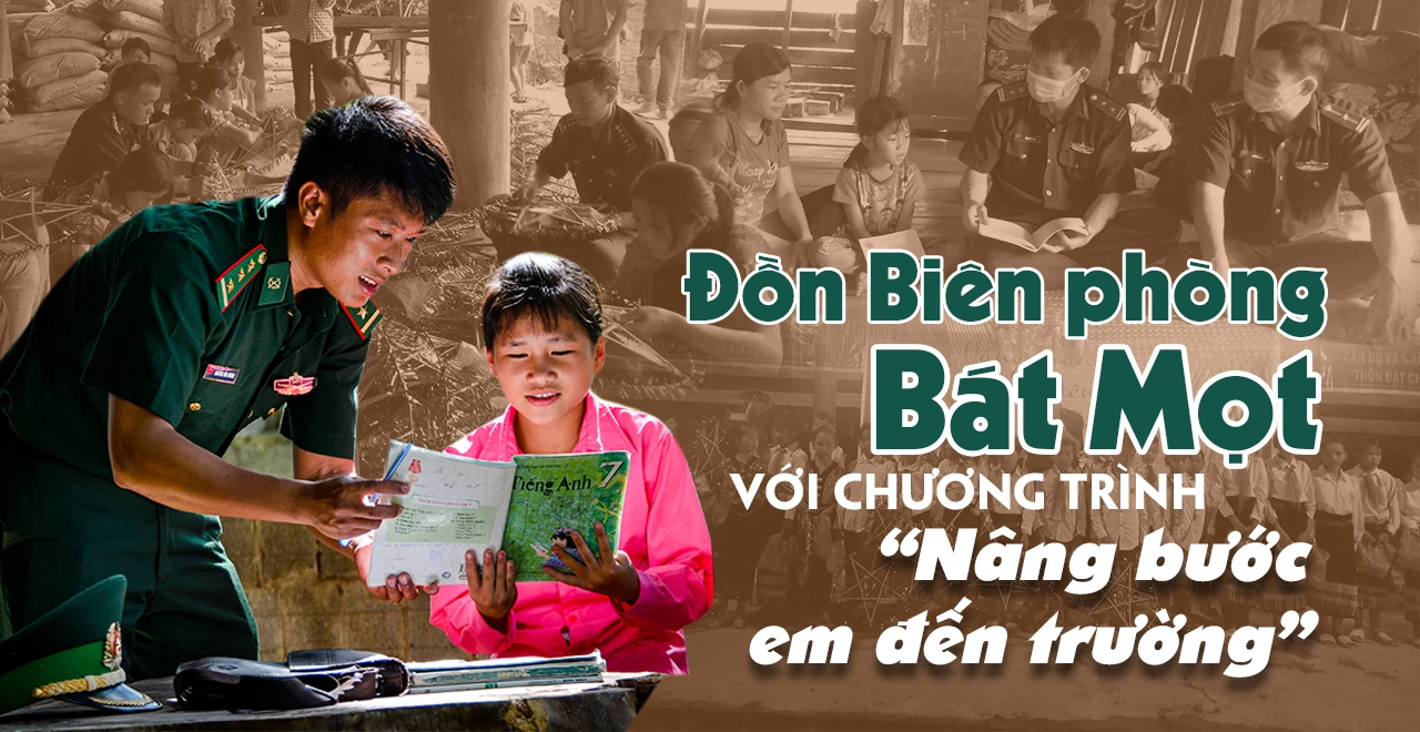 Đồn Biên phòng Bát Mọt với chương trình “Nâng bước em đến trường”