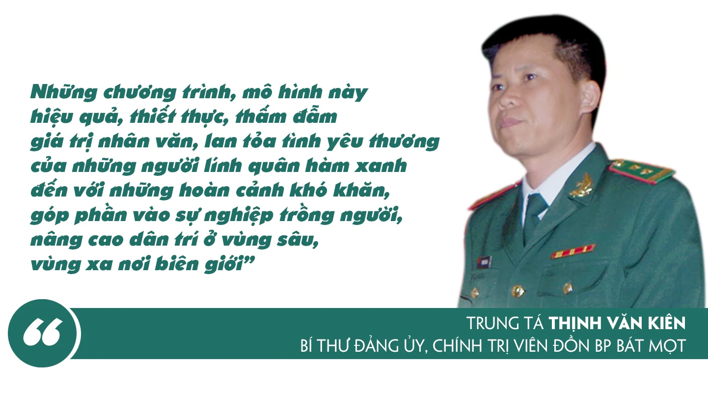 Đồn Biên phòng Bát Mọt với chương trình “Nâng bước em đến trường”