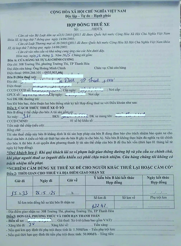 “Dở cười, dở khóc” với... thuê xe tự lái