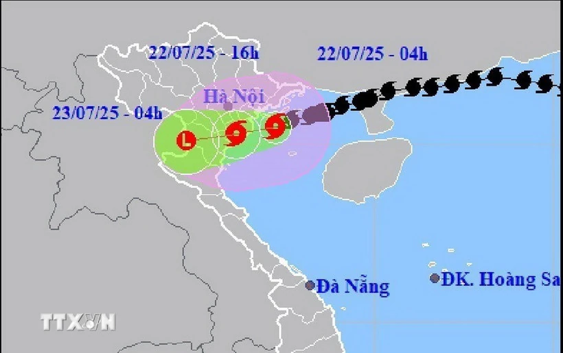 Bão số 3 ở ven bờ Hải Phòng-Ninh Bình, sức gió mạnh nhất cấp 9, giật cấp 12