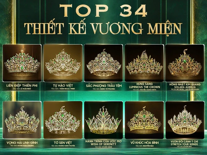 Lộ diện loạt thiết kế vương miện mới của Miss Grand Vietnam 2025