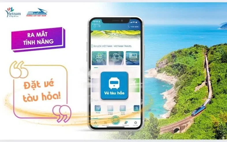 Tích hợp mua vé tàu hỏa trên ứng dụng du lịch quốc gia