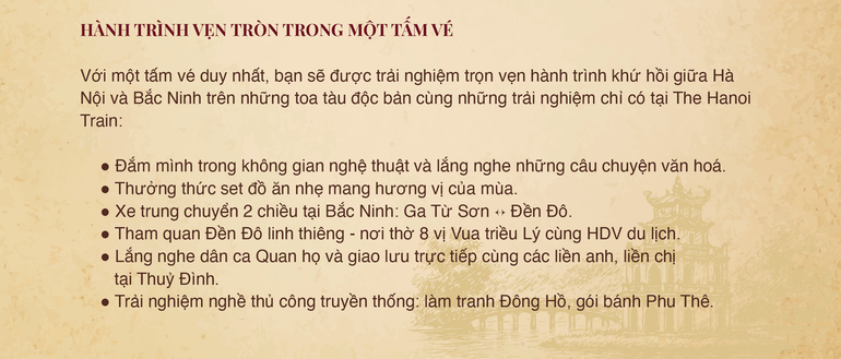 Hướng dẫn đặt vé tàu du lịch Hà Nội 5 Cửa Ô”