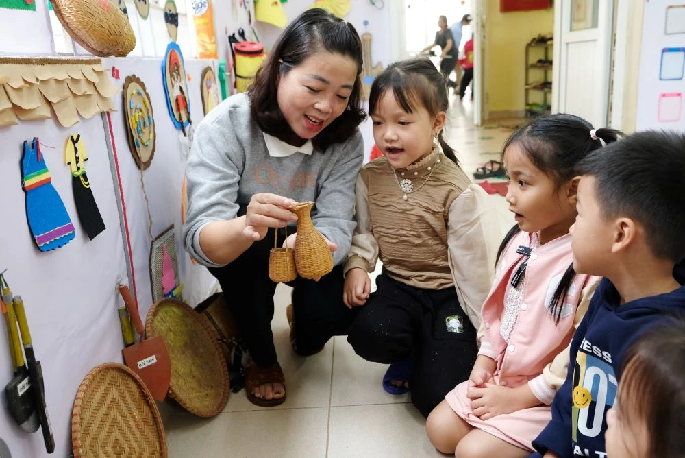 Không gian văn hóa độc đáo ở ngôi trường mầm non vùng cao
