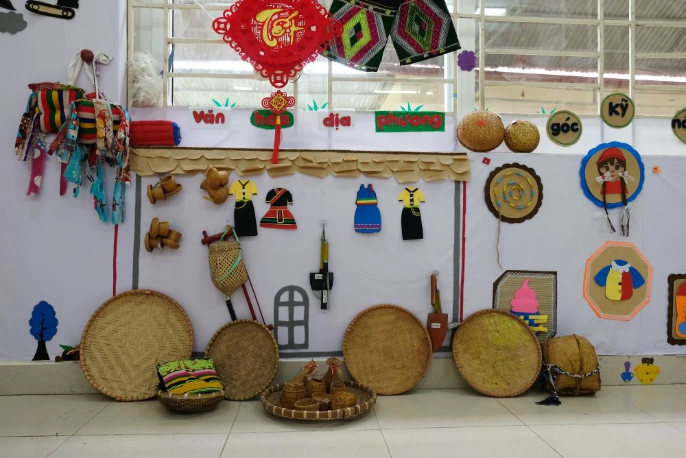 Không gian văn hóa độc đáo ở ngôi trường mầm non vùng cao