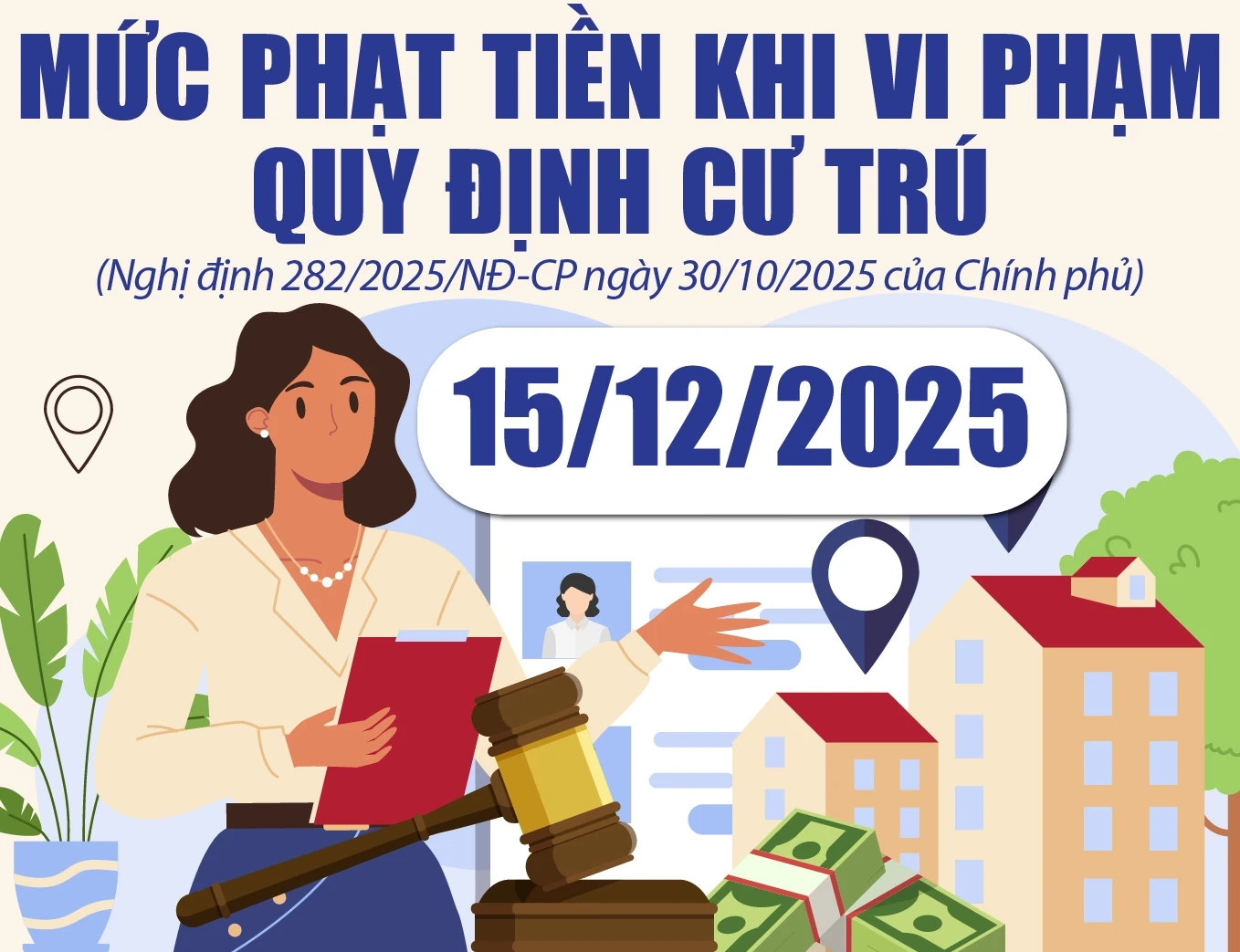 Mức phạt tiền khi vi phạm quy định cư trú