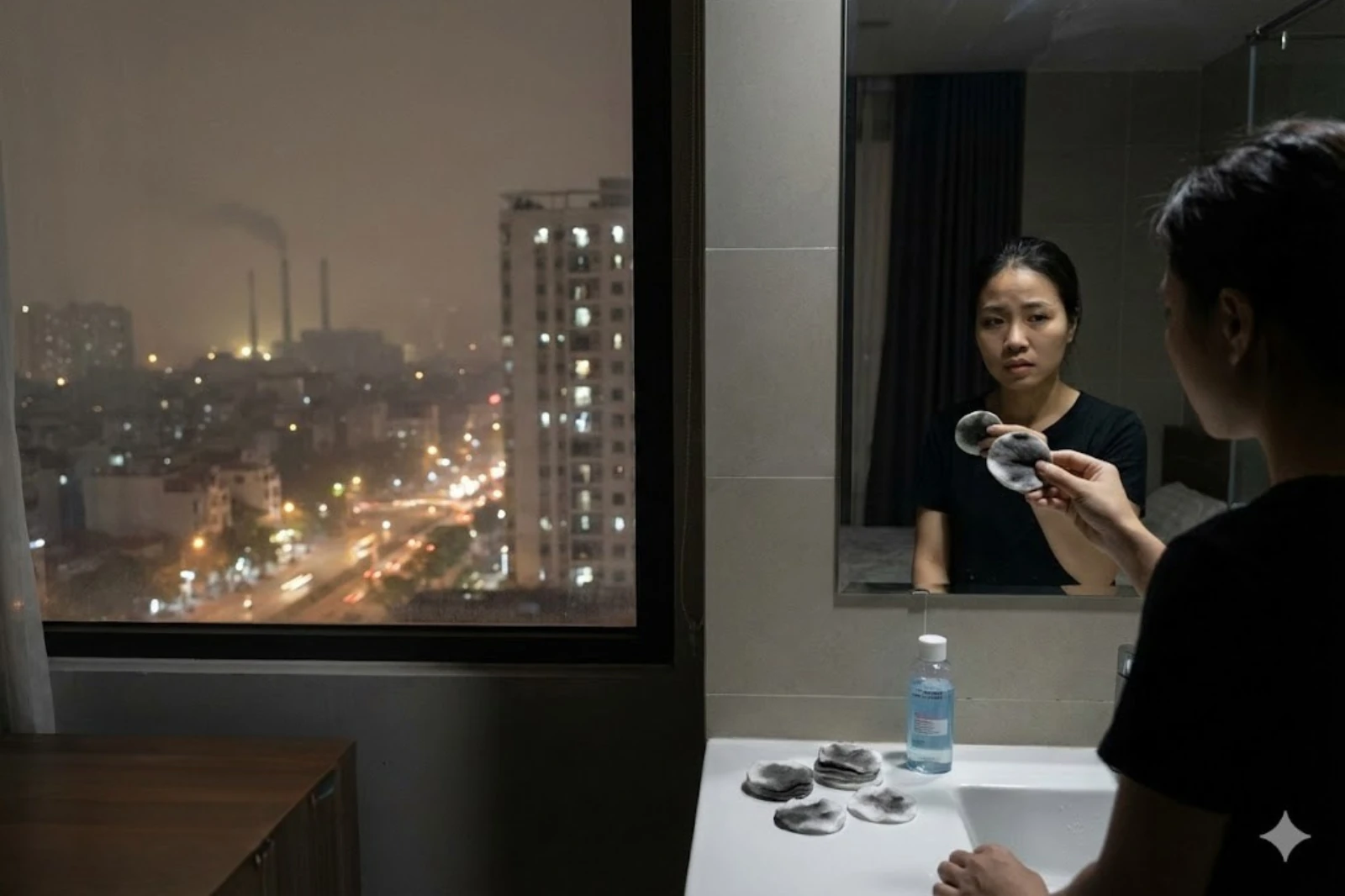 Dấu vết của bụi mịn