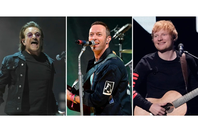 Coldplay, U2 và Ed Sheeran dẫn đầu danh sách nghệ sỹ lưu diễn được yêu thích nhất