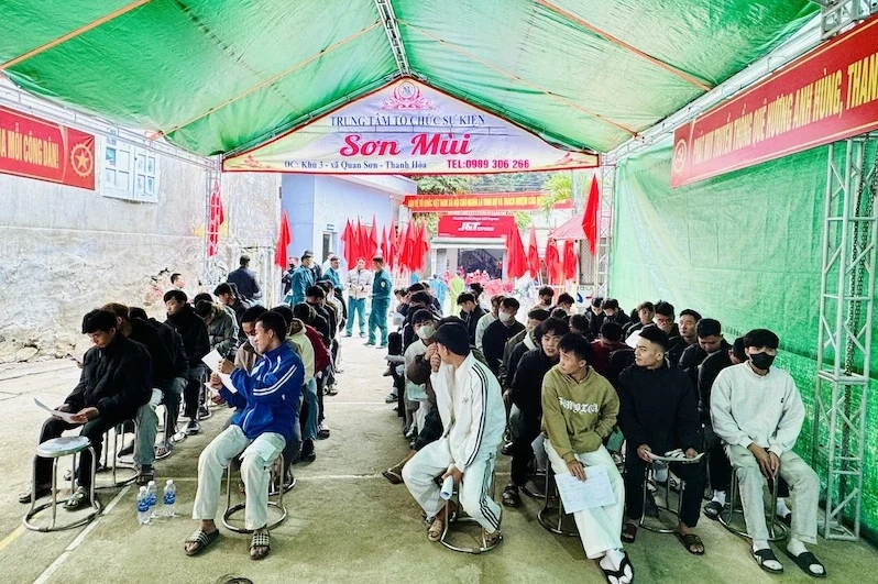 Các xã khu vực Mường Lát cũ khám tuyển nghĩa vụ quân sự năm 2026