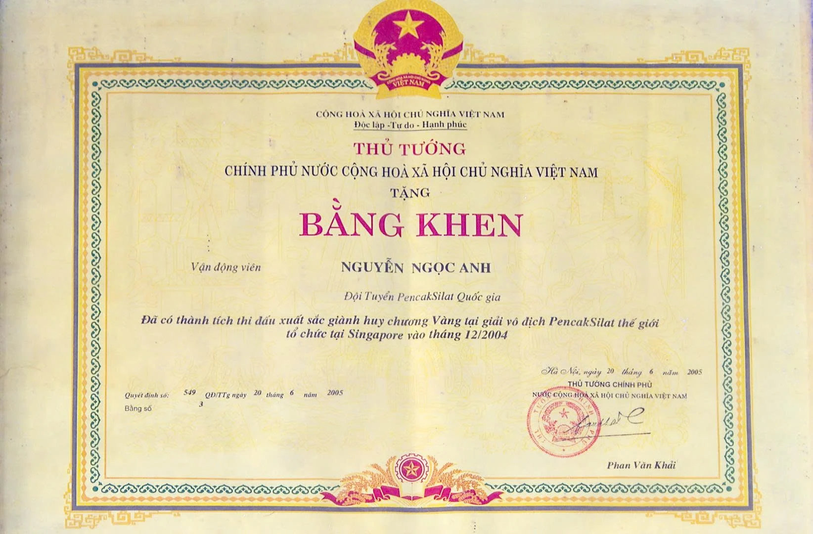 Võ sĩ Pencak Silat Nguyễn Ngọc Anh & Ký ức về tấm huy chương vàng thế giới năm 2004