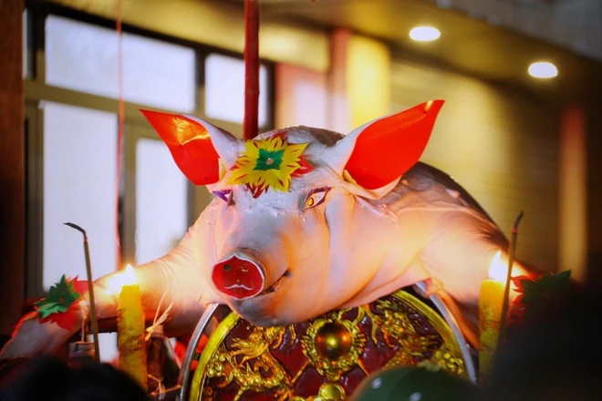Lễ rước “ông lợn” truyền thống độc nhất đầu Xuân ở Việt Nam