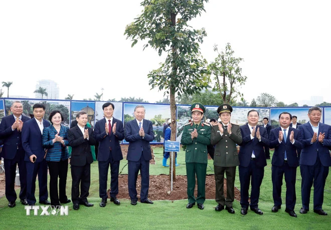Tết trồng cây: Vun đắp mầm sống xanh, làm cho đất nước càng ngày càng Xuân