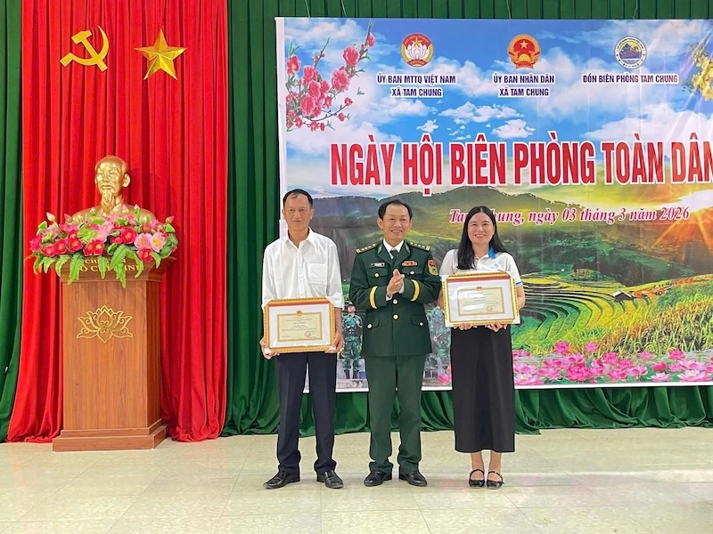 Xã Tam Chung sơ kết phong trào toàn dân tham gia bảo vệ chủ quyền, an ninh biên giới quốc gia