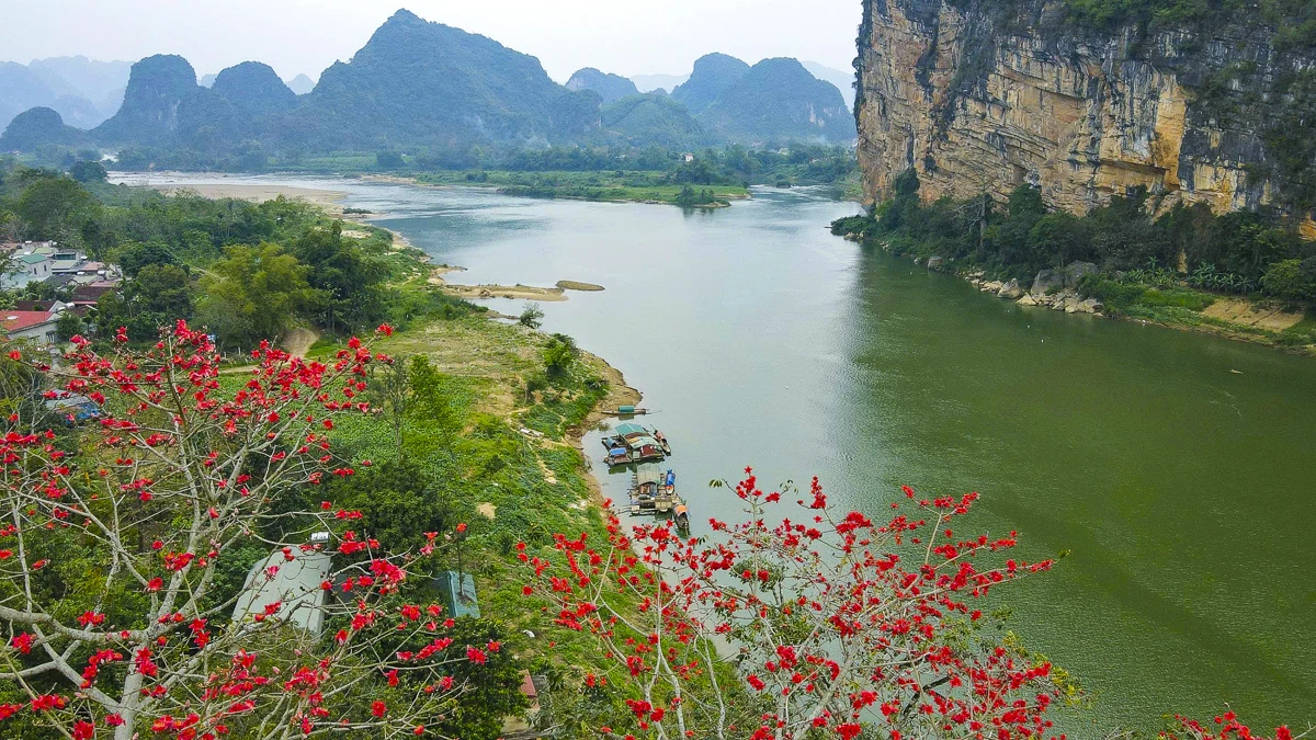 Sắc hoa gạo Cửa Hà - “thắp lửa” bên dòng sông Mã