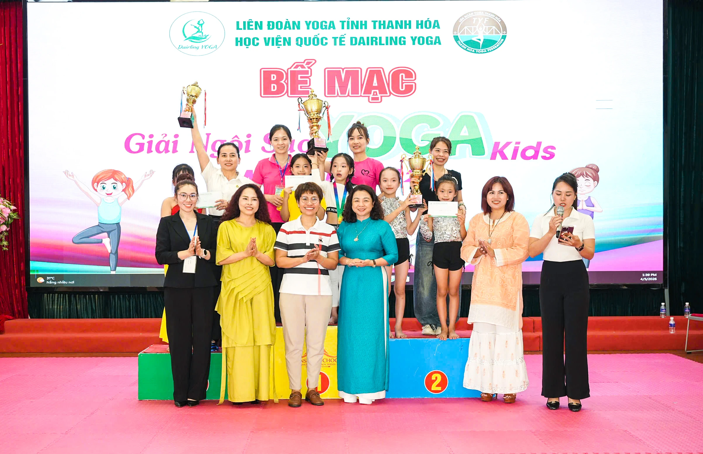 Hơn 200 vận động viên tranh tài tại Giải Ngôi sao Yoga Kids mở rộng năm 2026