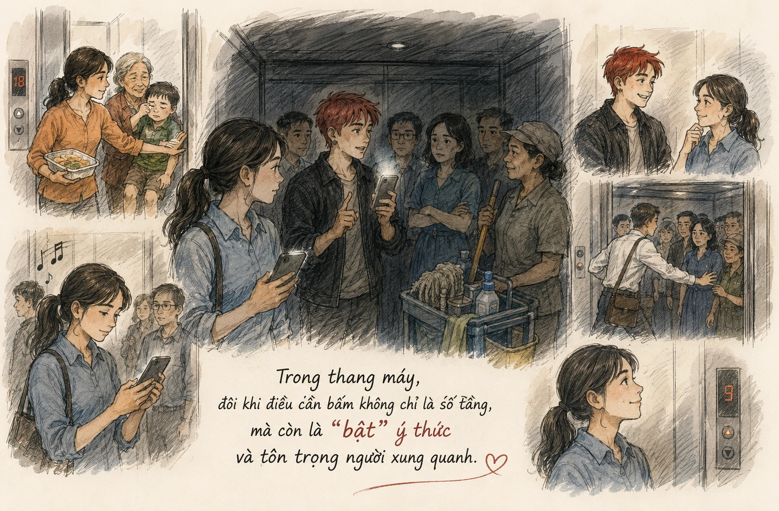 Chuyện trong thang máy