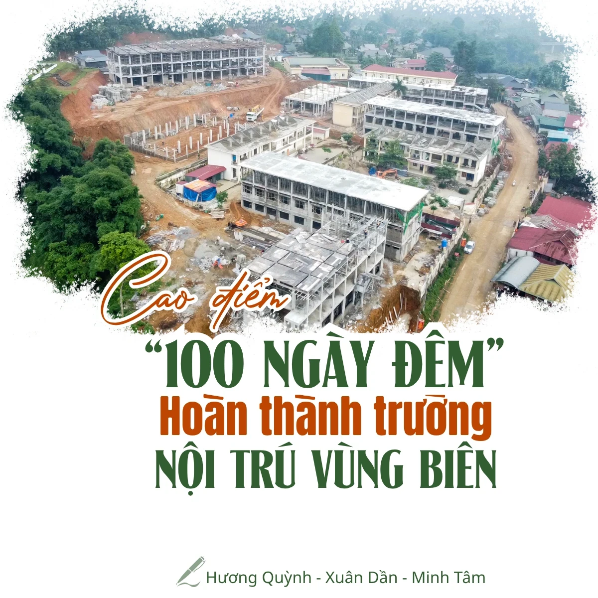 Cao điểm “100 ngày đêm” hoàn thành trường nội trú vùng biên
