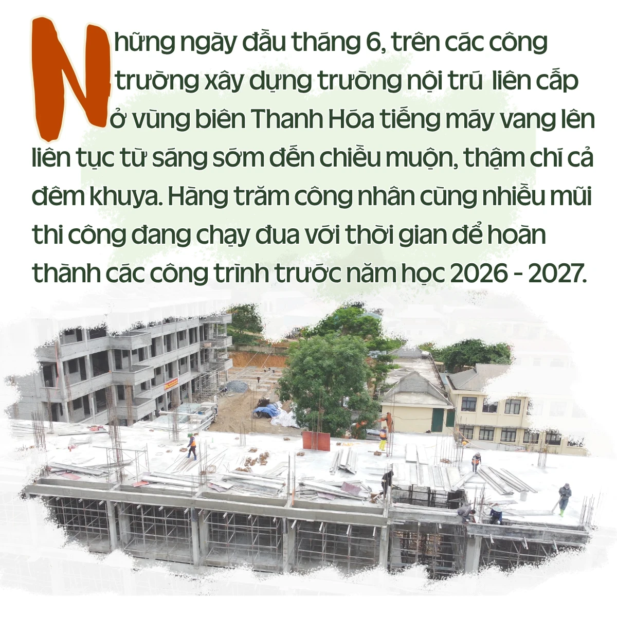 Cao điểm “100 ngày đêm” hoàn thành trường nội trú vùng biên