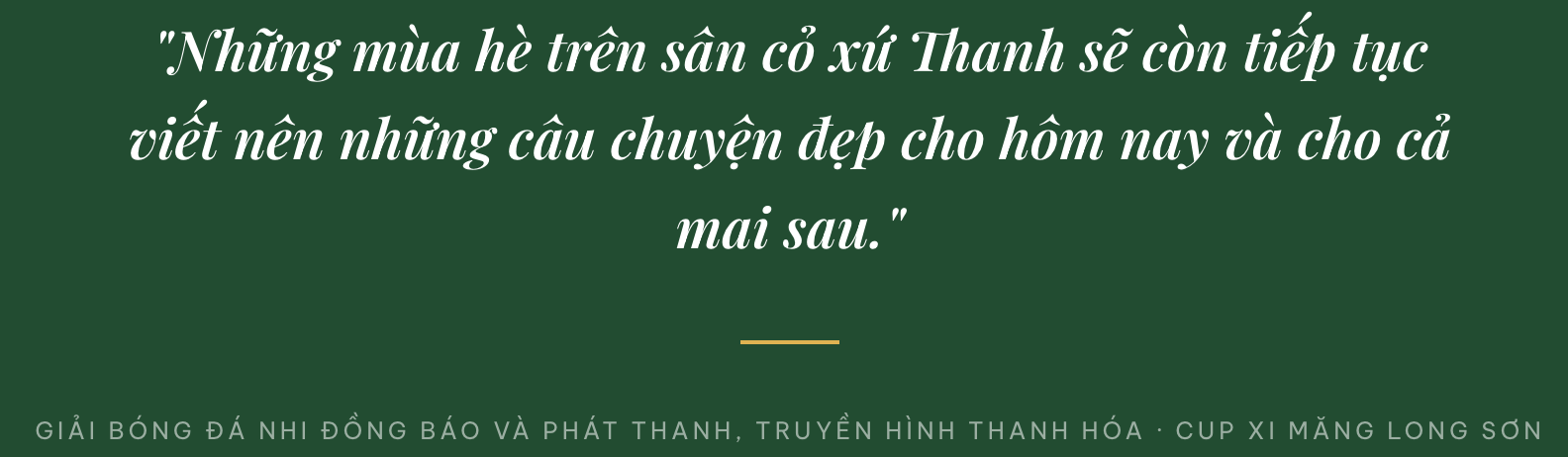Hành trình gieo niềm đam mê bóng đá