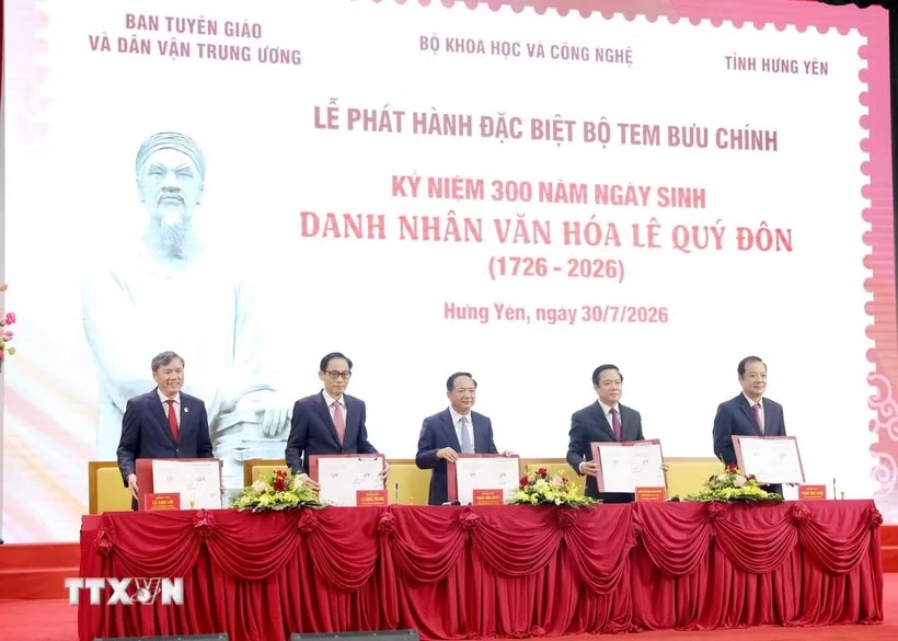 Phát hành bộ tem Kỷ niệm 300 năm Ngày sinh danh nhân văn hóa Lê Quý Đôn
