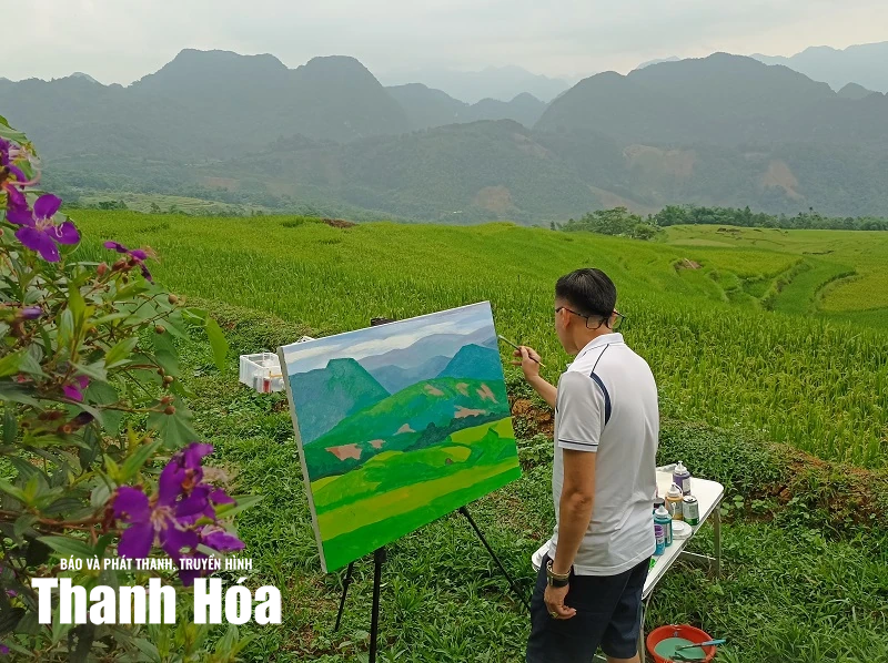 Quê hương qua nét cọ, gam màu