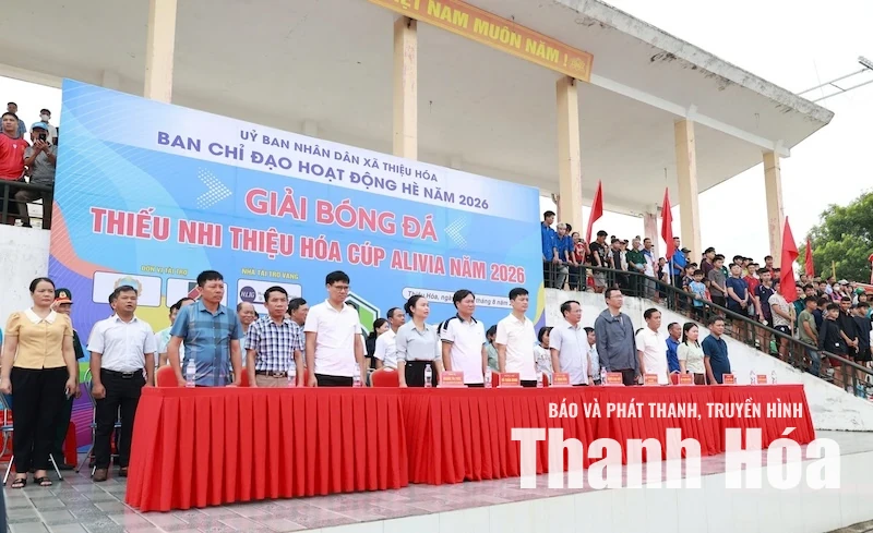 Sôi nổi Giải Bóng đá Thiếu nhi Thiệu Hóa - Cúp ALIVIA năm 2026