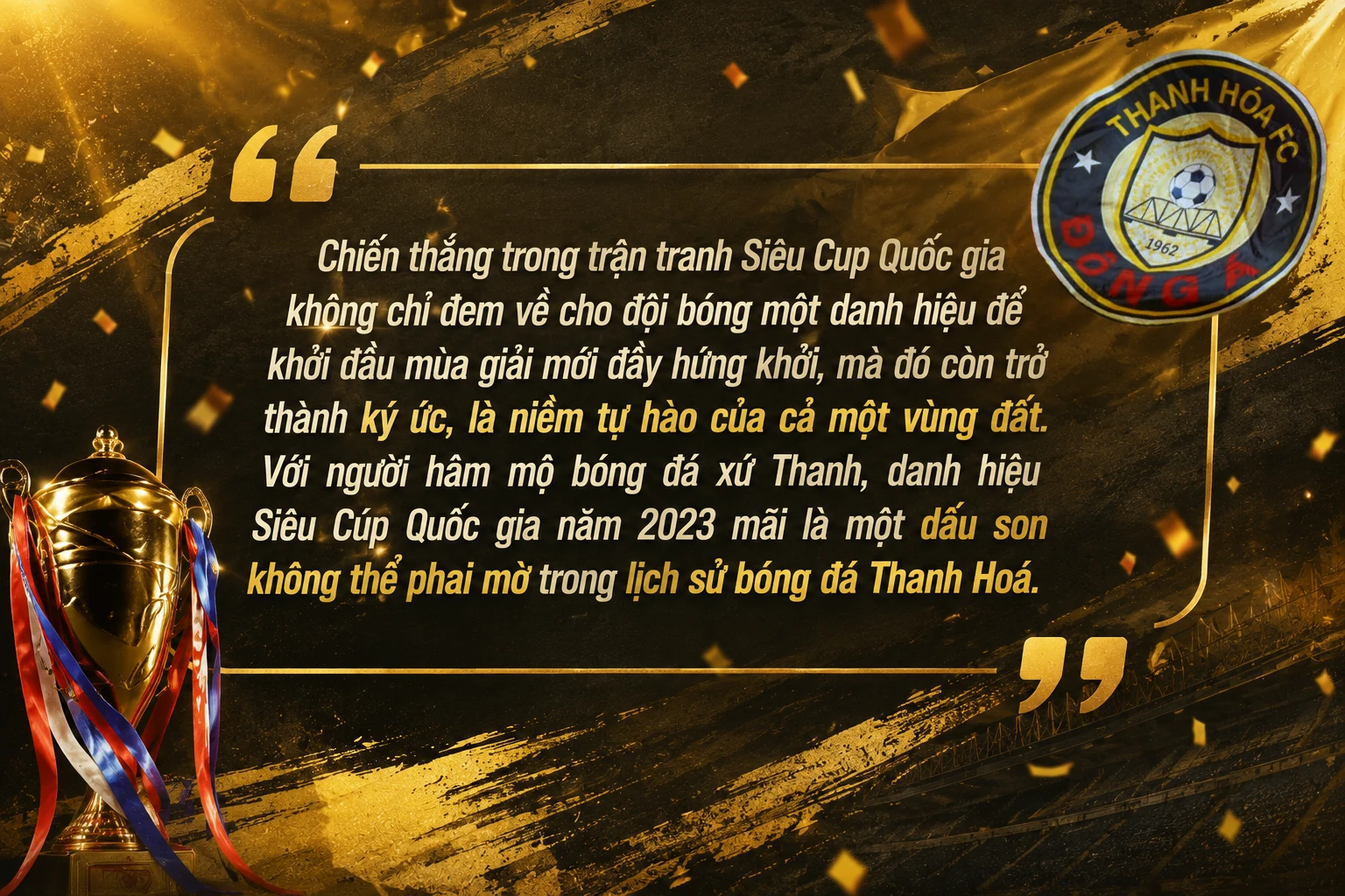 Ký ức Siêu cup Quốc gia 2023