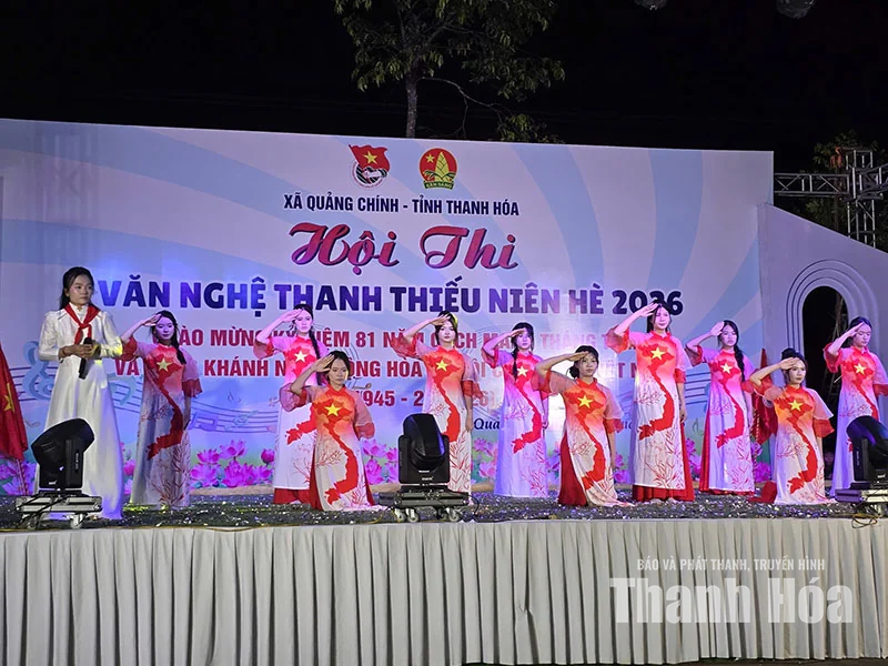 Sôi nổi hội thi văn nghệ Thanh thiếu niên hè năm 2026 xã Quảng Chính