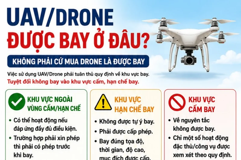 Bay Drone gần sân bay: Chỉ một sơ suất có thể dẫn đến vi phạm