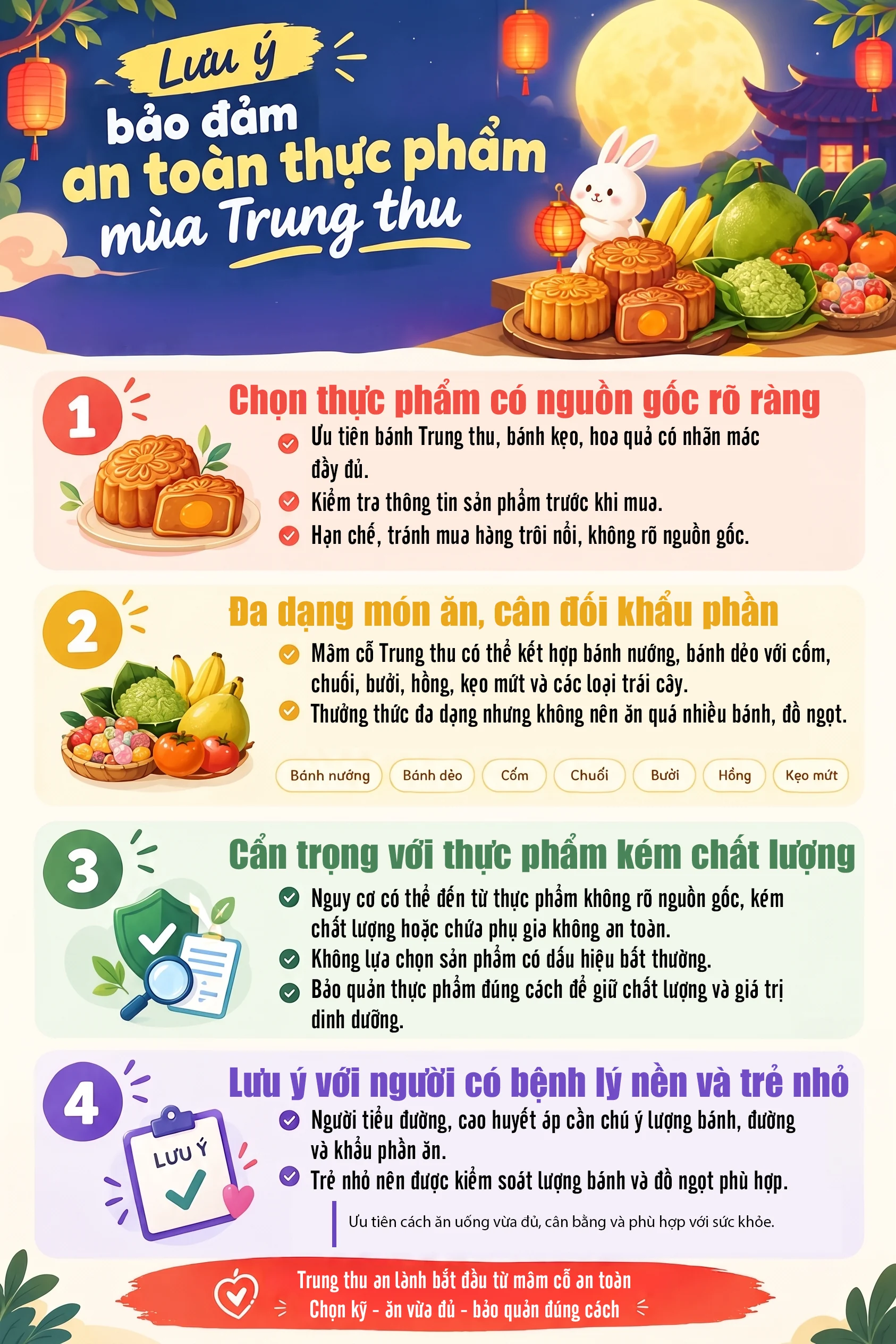 Lưu ý bảo đảm an toàn thực phẩm mùa Trung thu
