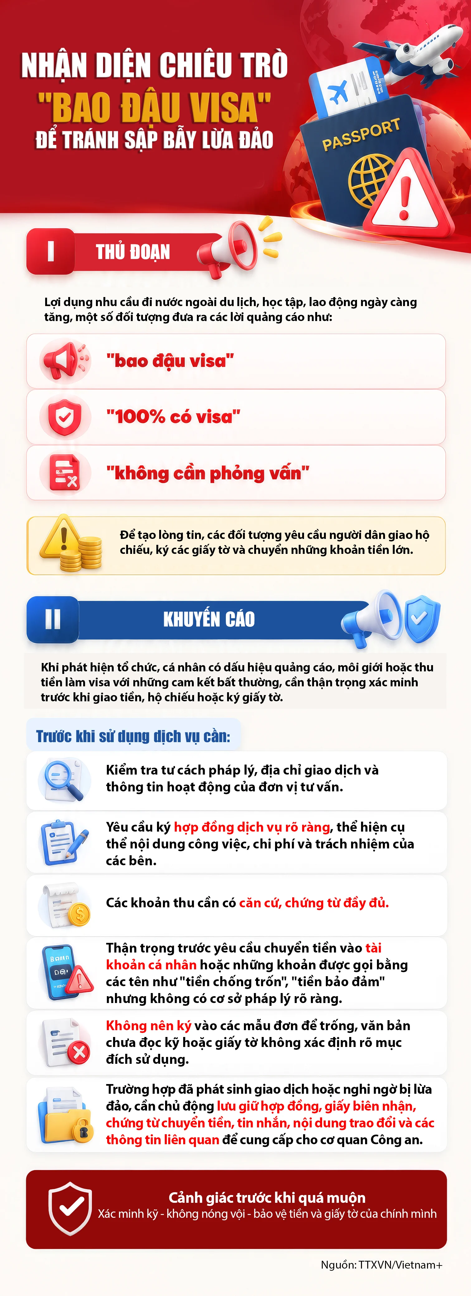 Nhận diện chiêu trò “bao đậu visa” để tránh sập bẫy lừa đảo