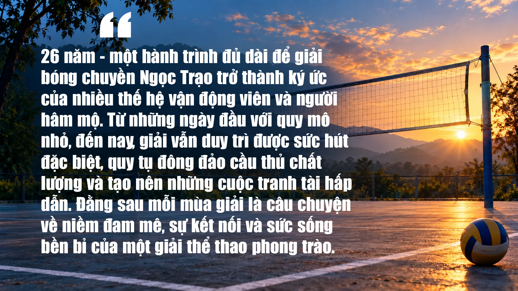 Sức sống của giải bóng chuyền Ngọc Trạo