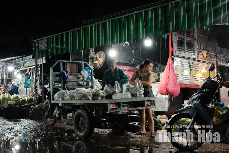 Hối hả những chuyến rau đêm