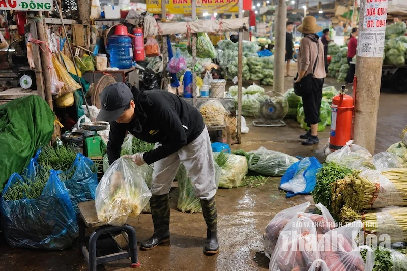 Hối hả những chuyến rau đêm