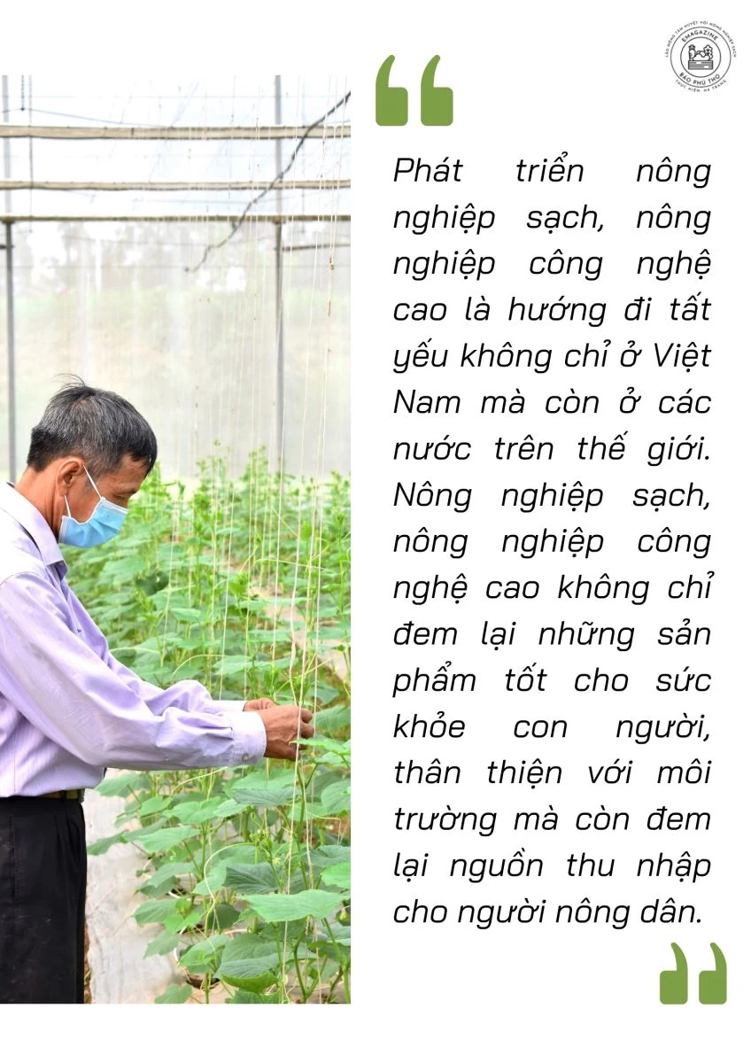 “Lão nông” tâm huyết với nông nghiệp sạch