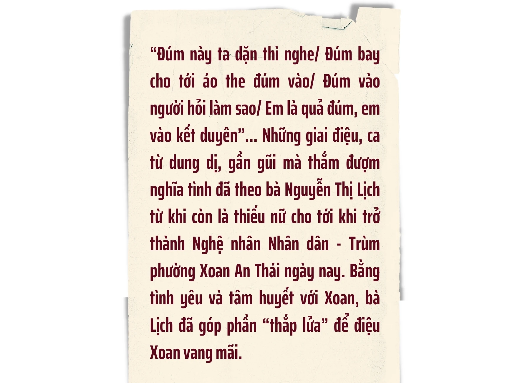 Một đời với Xoan