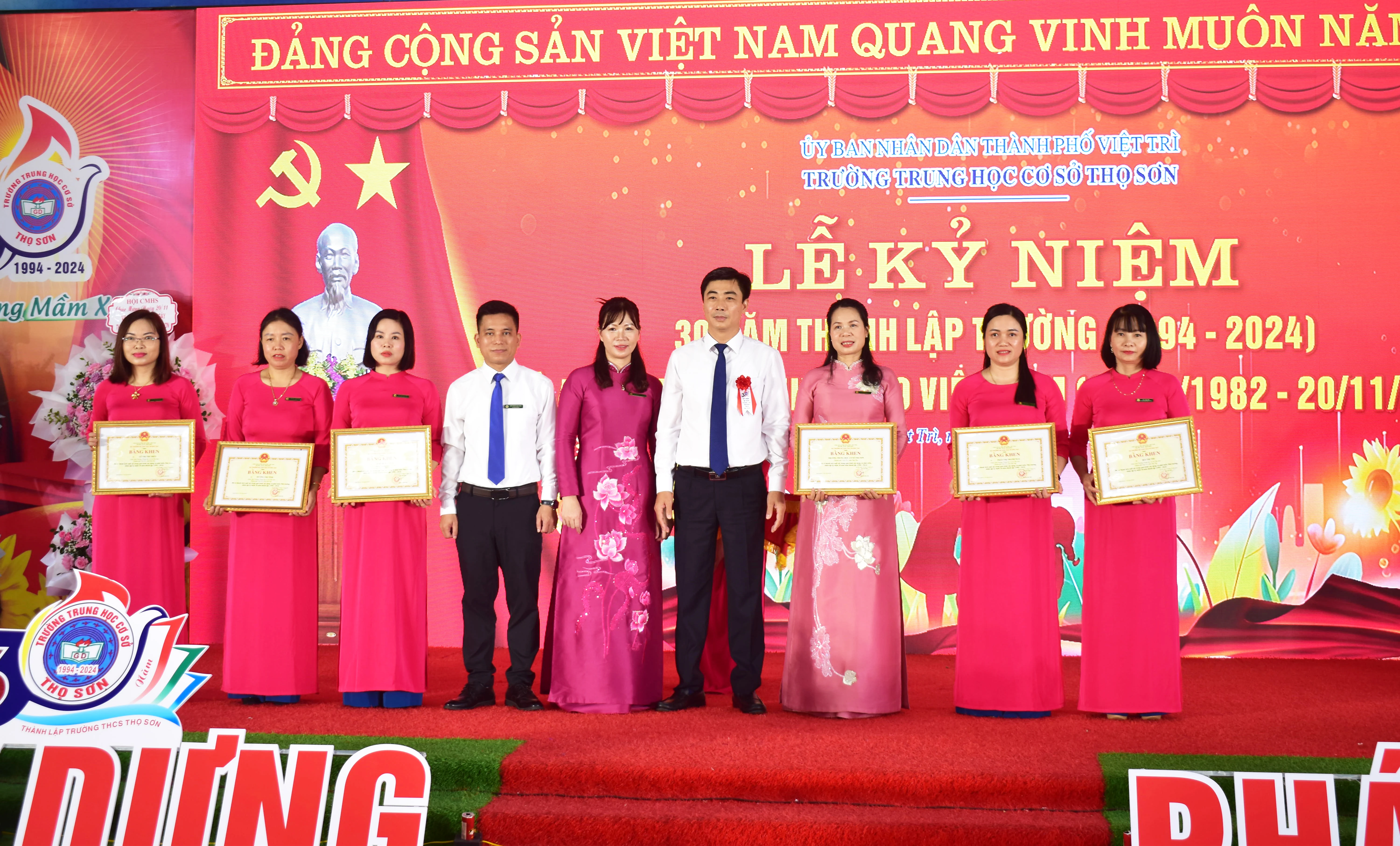 Trường THCS Thọ Sơn kỷ niệm 30 năm thành lập và đón nhận Bằng khen của Bộ trưởng Bộ GD&ĐT