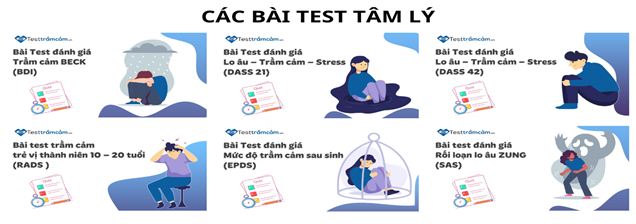 Test trầm cảm miễn phí và tư vấn trị liệu tâm lý với Testtramcam.vn