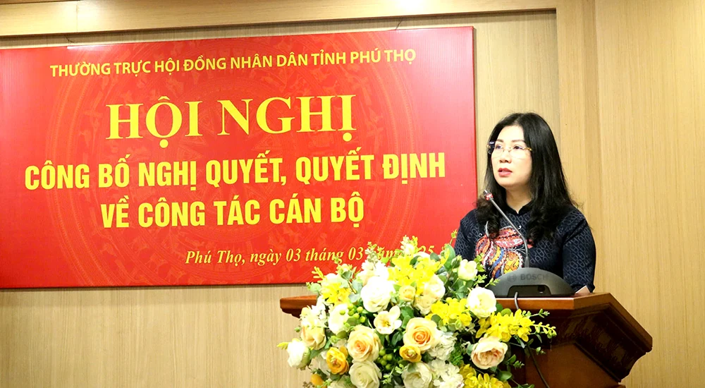 Thường trực HĐND tỉnh công bố nghị quyết, quyết định về công tác cán bộ