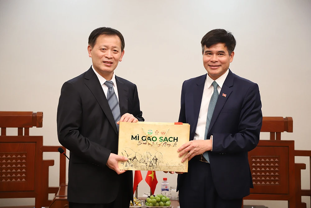 Đoàn công tác của thành phố Lâm Nghi, Trung Quốc thăm, làm việc với tỉnh